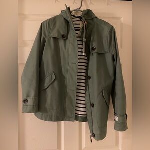 Joules green raincoat
